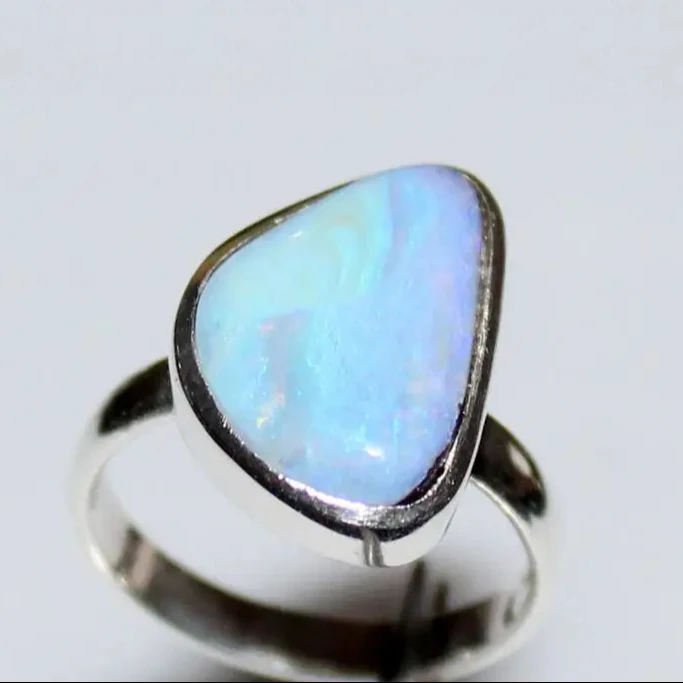 Boulder Opal Rough Ring wholesale supplier Jaipur One of a kind Silver 925 Sterling jewelry Rings In Latest Collection
