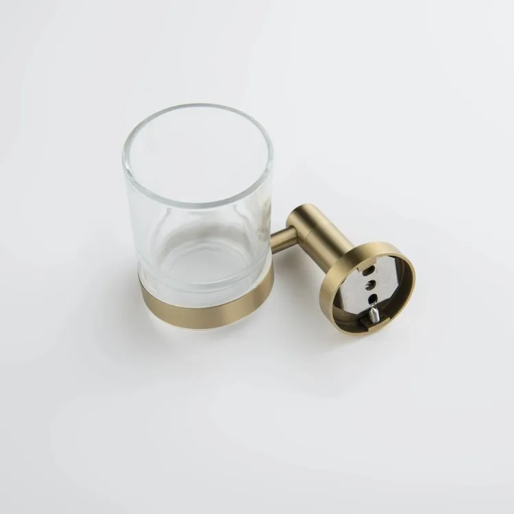 Retro Style Surface Single Cup Holder Glass Cups Metal Bathroom Accessories Toothbrush Tooth Cup Holder