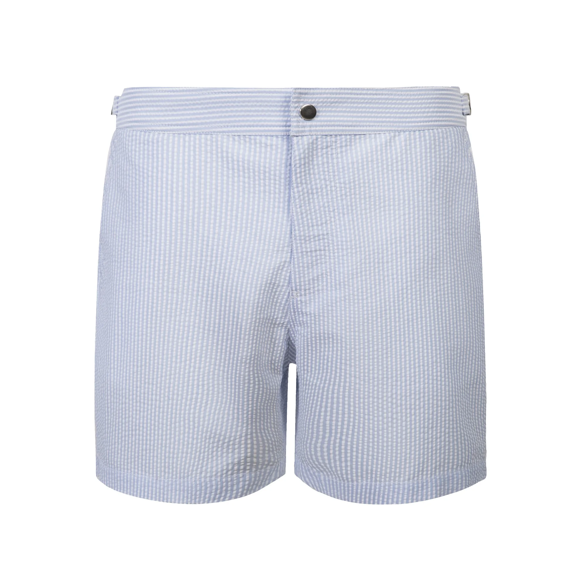 mens yard dyed jacquard seersucker shorts zipper pockets formal short pants for male