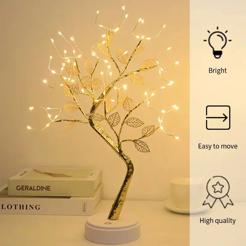 New LED Tabletop Bonsai Tree  DIY Artificial Tabletop Tree Lamp with Battery or USB Powered For Indoor Decoration