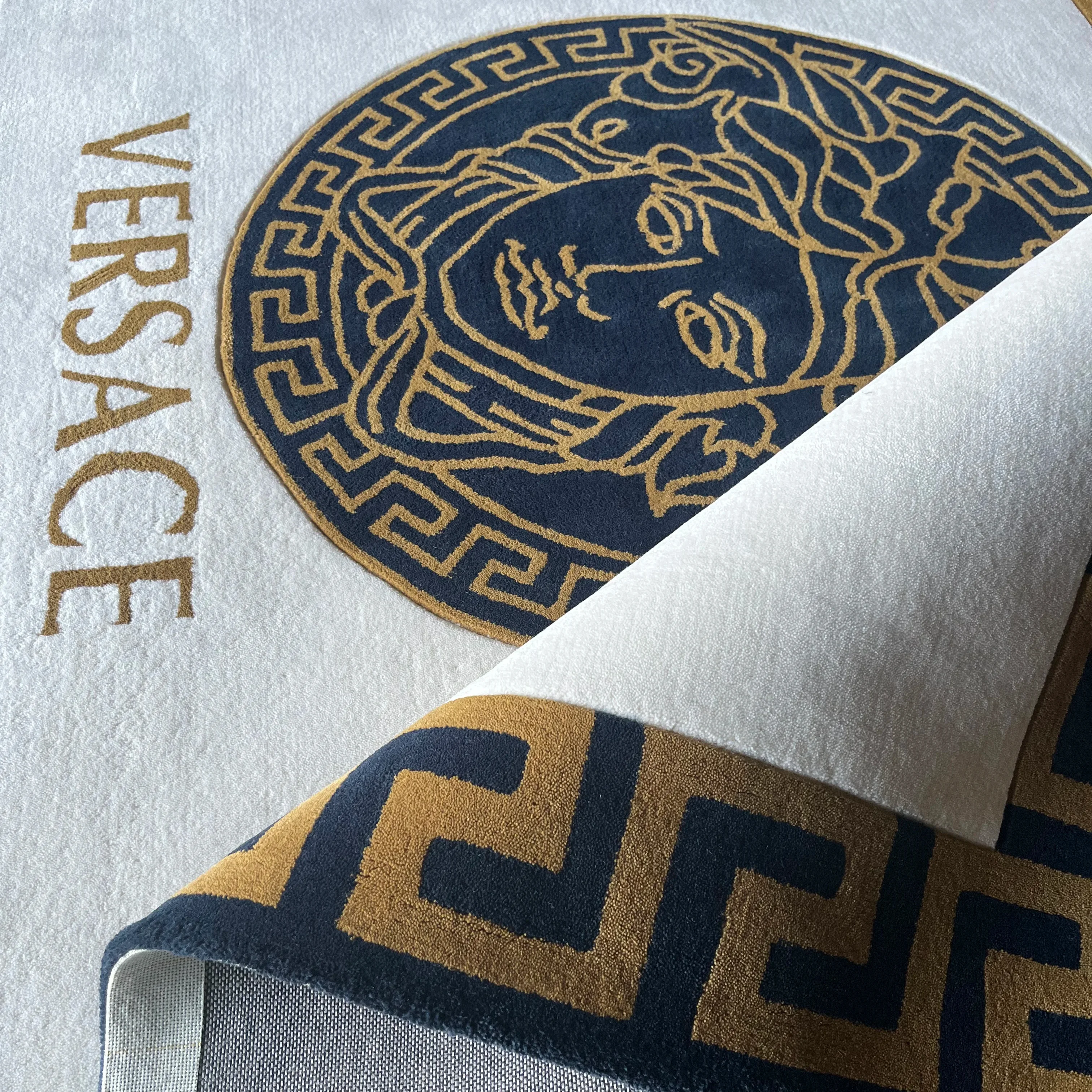 Handmade carpet Custom Made Rectangle Wool Rugs Natural Fiber Carpets for Home Use for Living Room