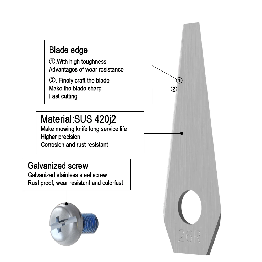 Sell like hot cakes Stainless steel Lawnmower Blades For Indego Robotic