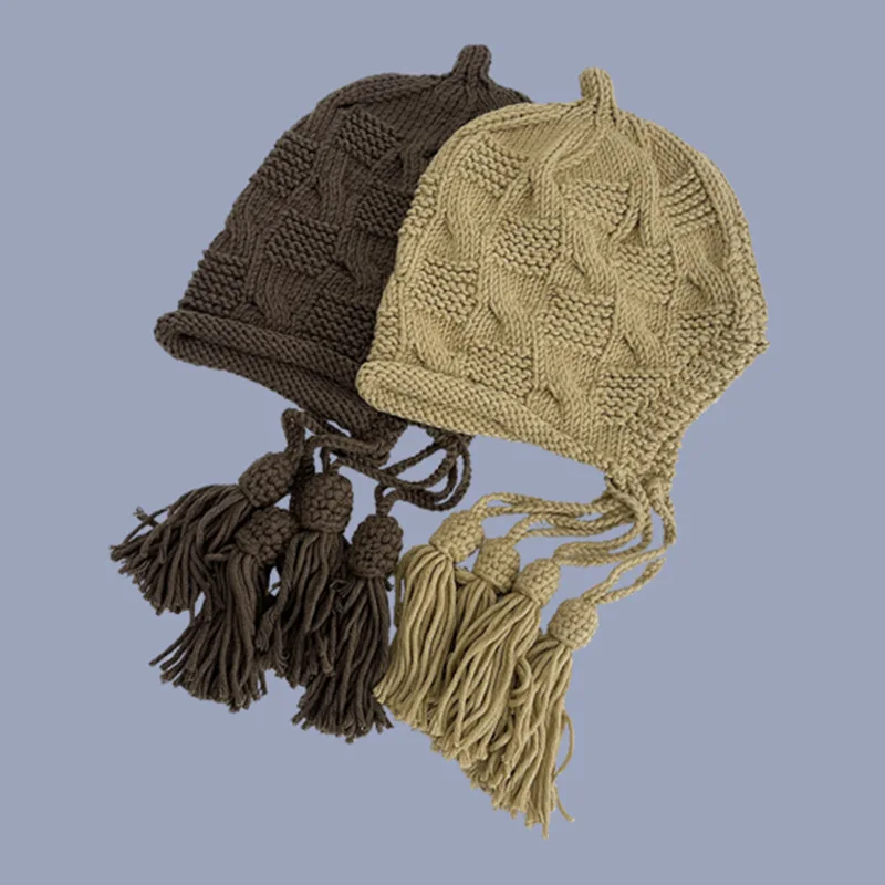 Wholesale Ear-Protection Winter Woolen Girl Korean Version Students Warm Lei Feng Knitted Hat