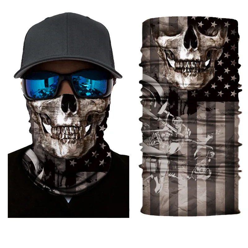 Outdoor Sports Seamless Bandanas Neck Gaiter Face Shield Motorcycle Cycling Balaclava Headband Mask Hiking Fishing Scarf