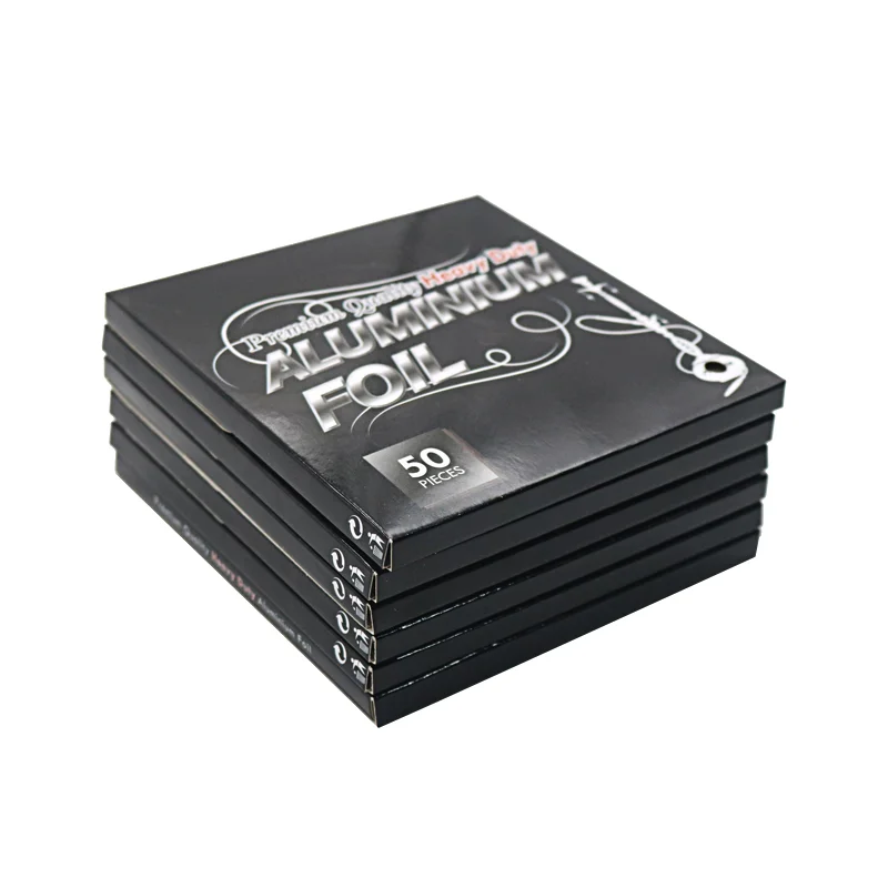 100 Pre-Punched round Hookah Foil Hard Aluminium Metal Paper with Holes Embossed Sheet for Shisha Use and Food