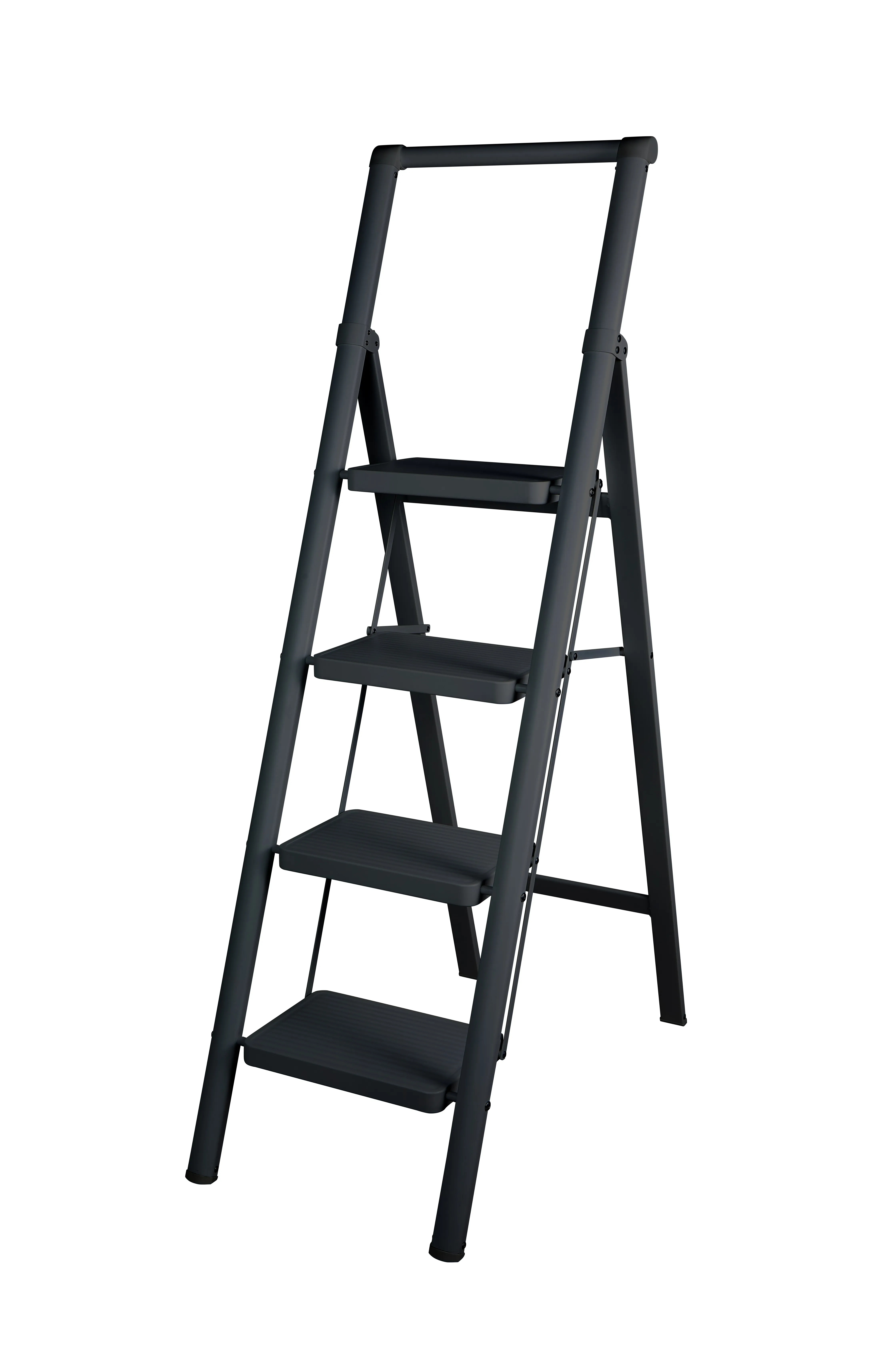 Portable Handrail Steel Folding Ladder 3/4/5 Steps Household Stairs Ladder With Wide Pedal