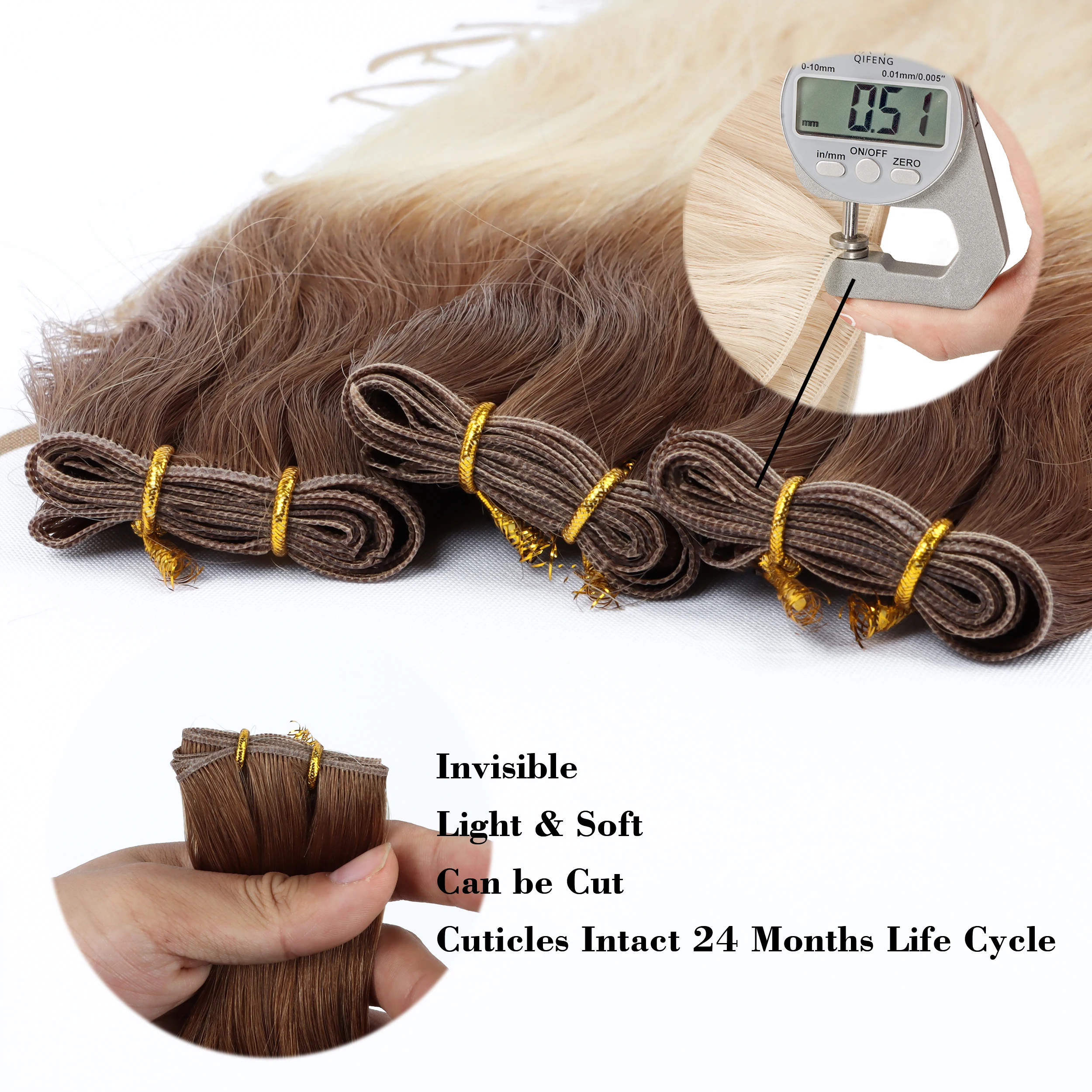 Raw Hair Newest Remy Human European Genius Weft Hair Extensions 13A Double Drawn Russian Genius Hair Weft