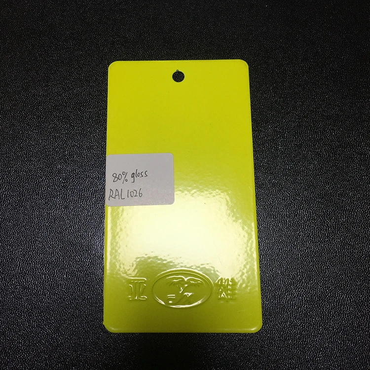 Lemon Yellow Car Heat Resistant Electrostatic Epoxy Powder Coating Paint
