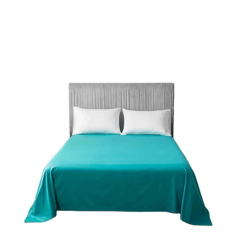 Простыня из 100% хлопка, супермягкая дышащая однотонная современная мода