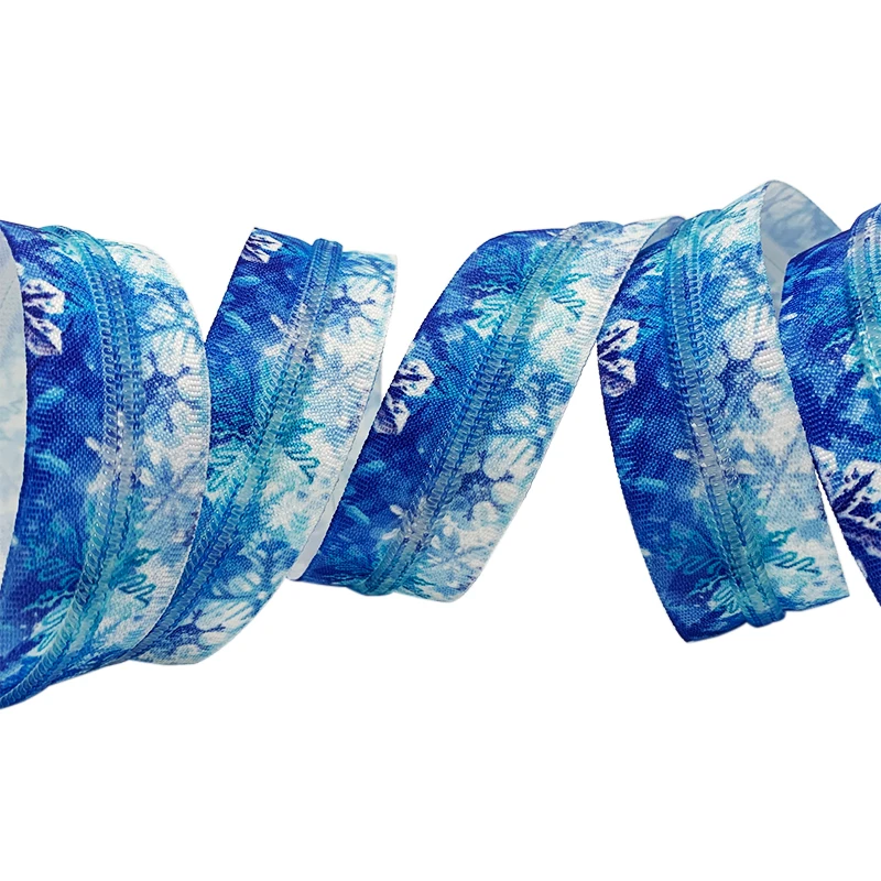 High quality nylon printed zipper teeth long chain roll tape zipper coil bag #5 zipper tape for handbags