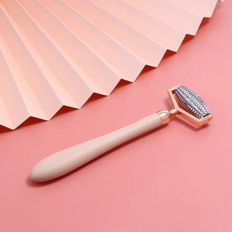 amazon hot sell Zinc alloy needle roller facial beauty massager tool beauty acupuncture roller