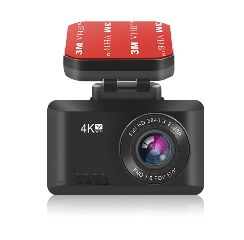  2.45 Inches High Grade T8 Novatek 96670 Car Dash Cam Dual Camera Lens 4K 2160P Wifi Gps Black