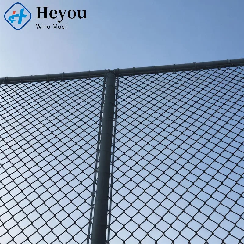 Factory 9 Gauge 3.0mm Pvc Coated  Chain Link Fence Diamond Wire Mesh Fence Cyclone Chain Link Mesh Fencing