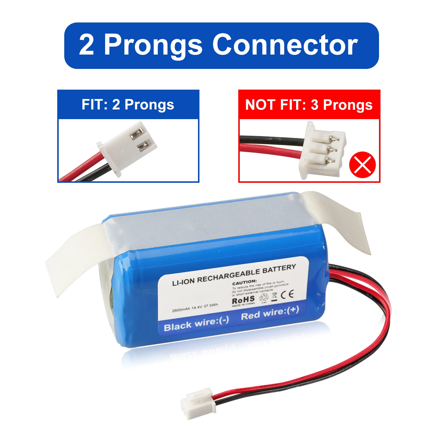 14.4V 2600mAh Replacement Shark RVBAT850 Battery for Vacuum Cleaner