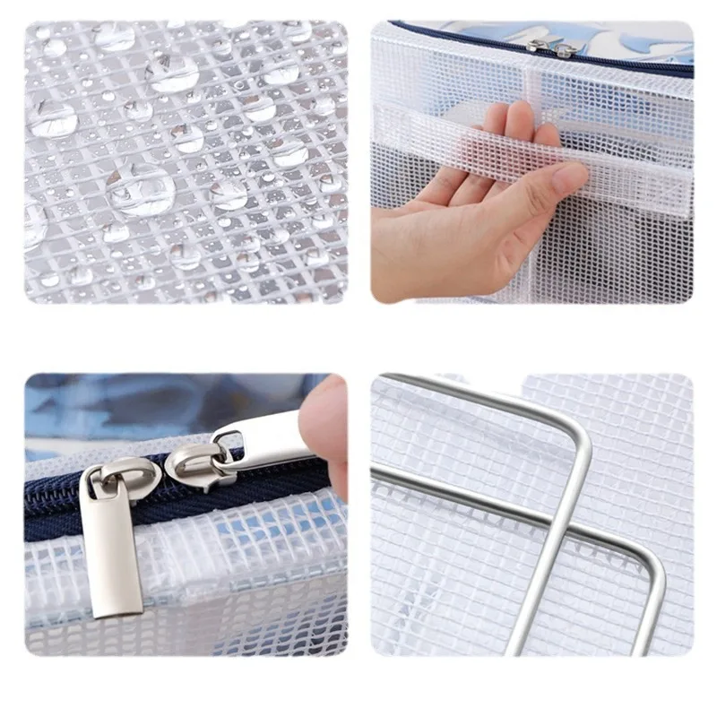 Dust Proof Installation Free Custom Clear  Sandwich Fabric Shoe Box