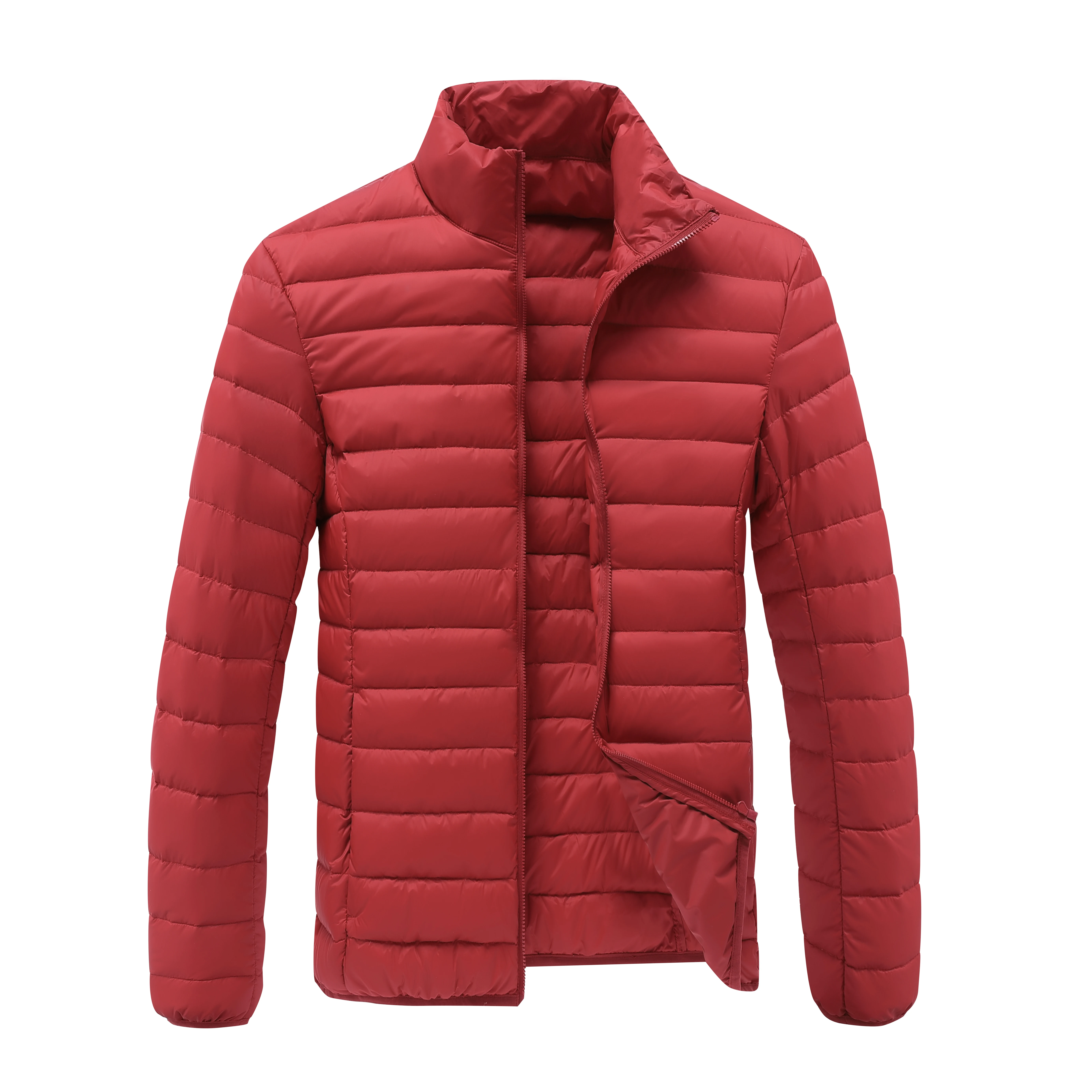 OEM Design Stand collar Solid Mink Coat Ultra Thin and Light Down Filled Winter Jacket