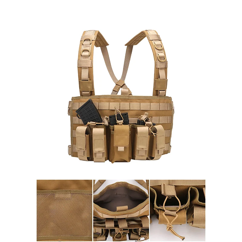 Gina New Arrival Tactical Vest Universal Magazine Molle Pouch Security Recon Harness Chest Rig Bag Set