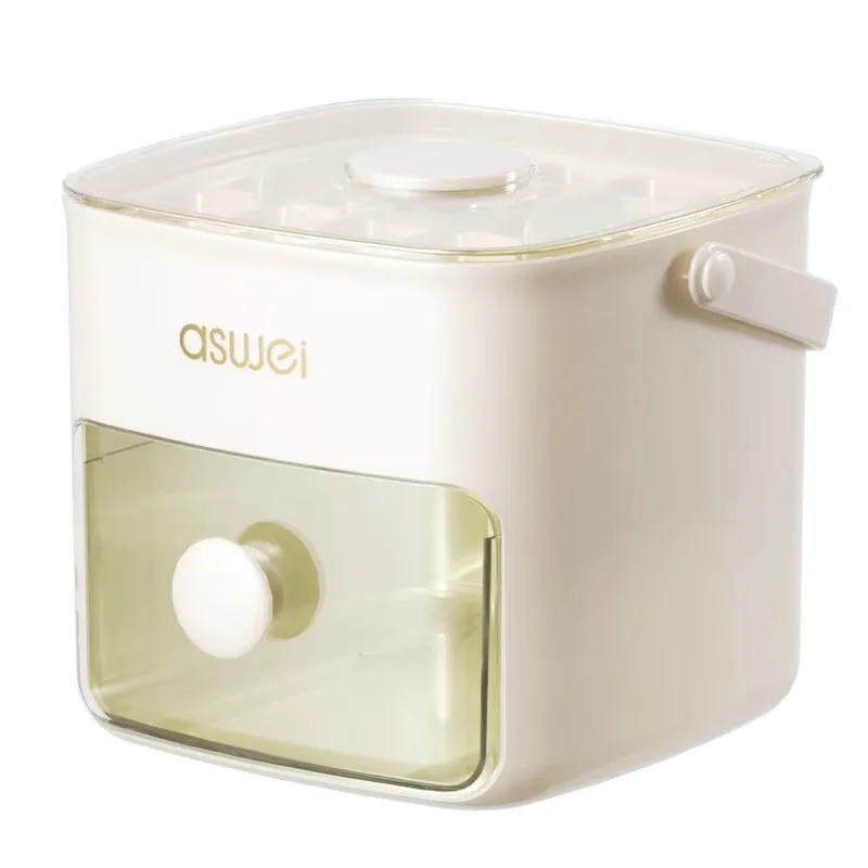 2024 New 2 in 1 Ice Cube Maker Portable 2 Layers 48 Pcs Grid Ice Mold Press Ice Cube Tray With Lid and Bin Storage Box