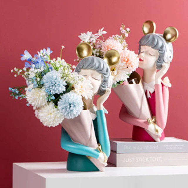  Fresh Furniture Home Collection Decorative Resin Flower Bouquet Girls