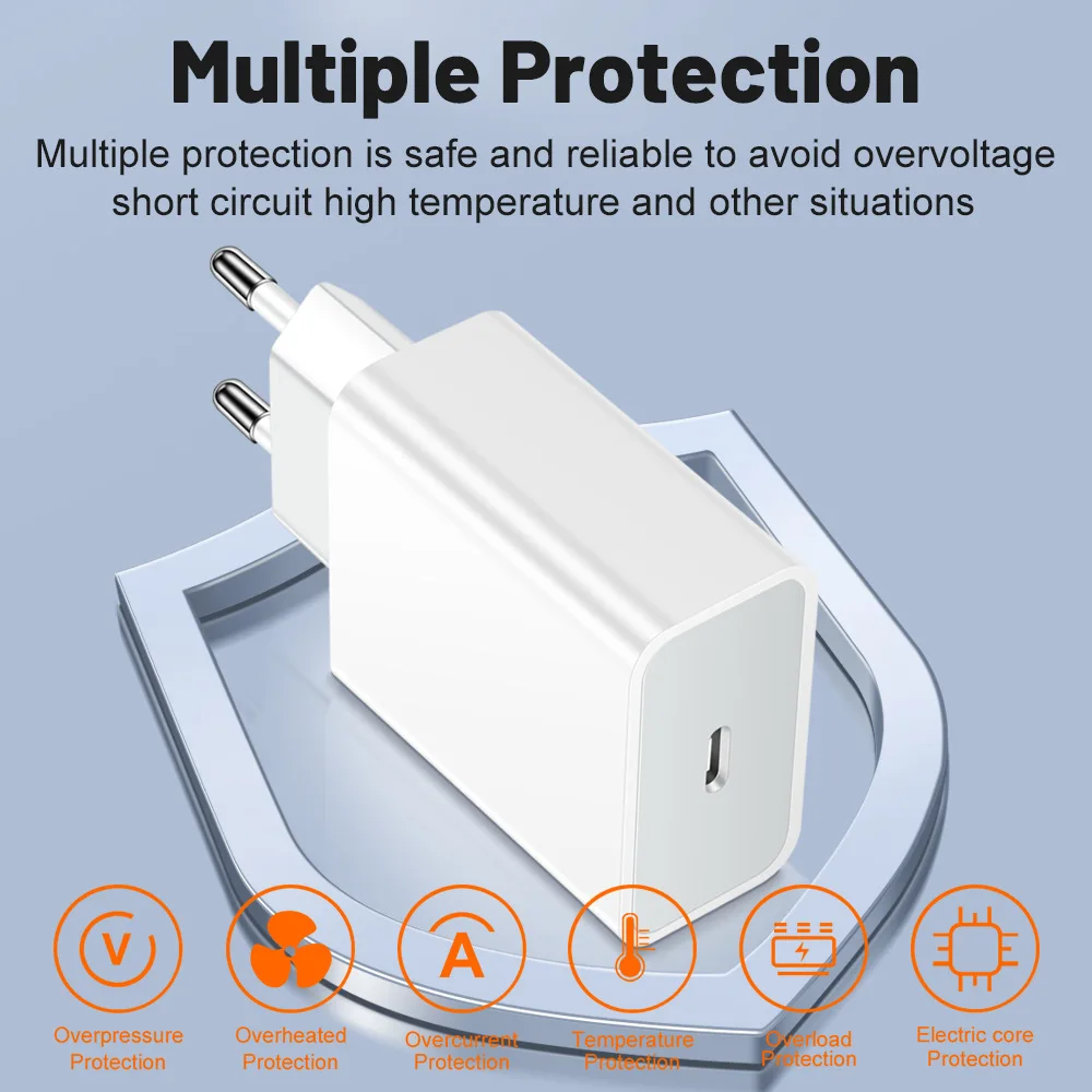 PD 20W EU US  USB C Charger Quick Charge Type C Fast Charging Portable Phone Charger for IOS Power adapter
