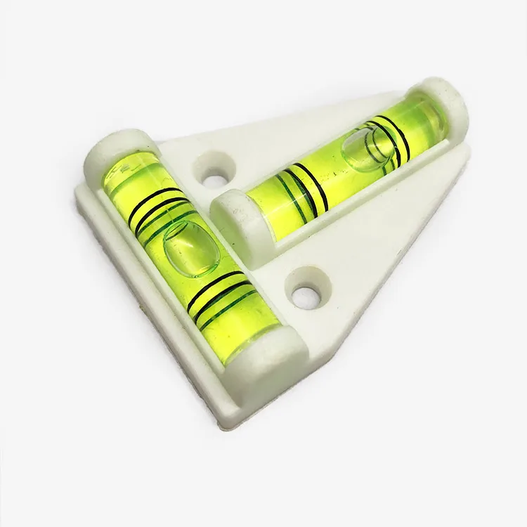 2 Way T type Bubble Spirit Level Triangular measurement instrument Plastic Mini bubble level indicator Accessories