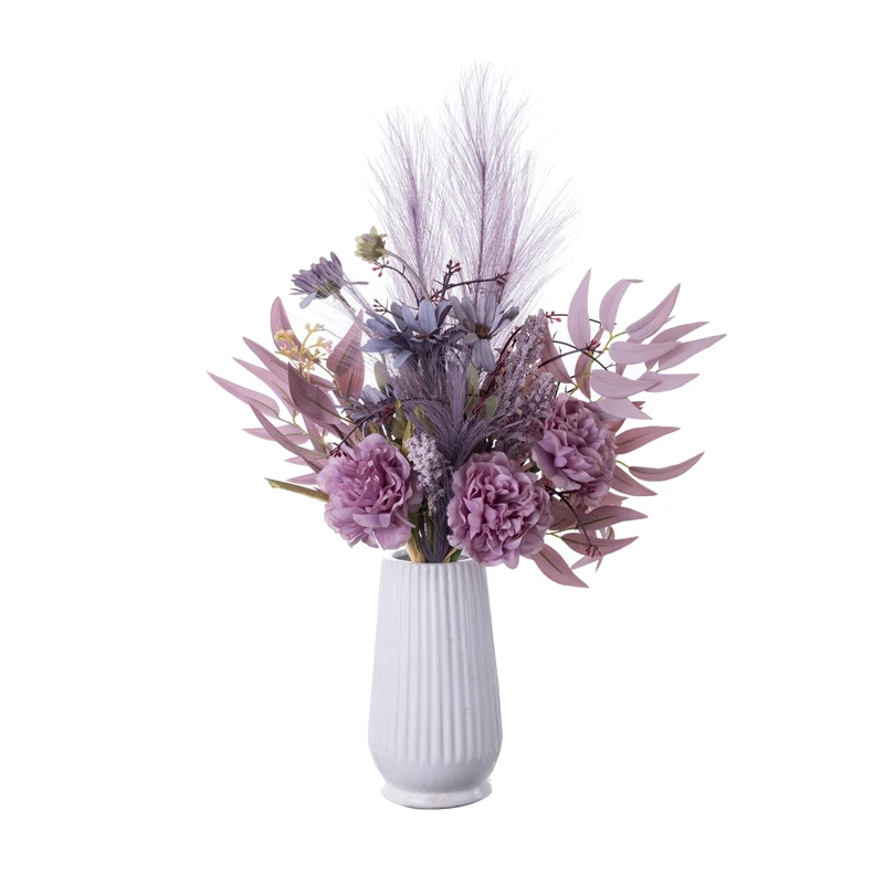 CF01127B Popular Artificial Wild Chrysanthemum and Peony Bouquet For Festive Decorations