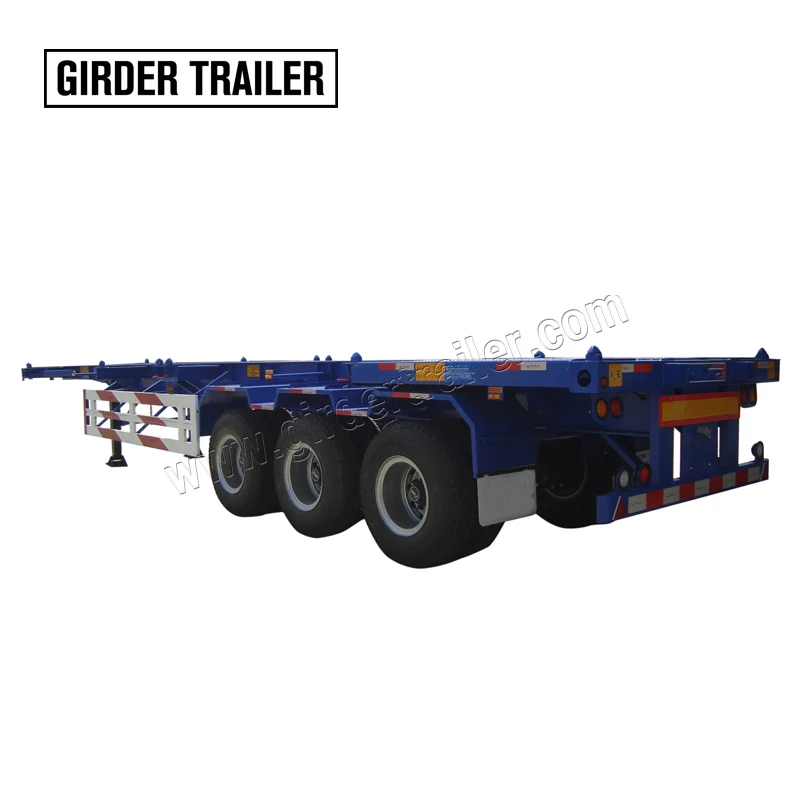 New or used trailer and chassis 3 axles 40 foot 48 ft 53 ft reefer fixed shipping container skeletal semi trailer for sale