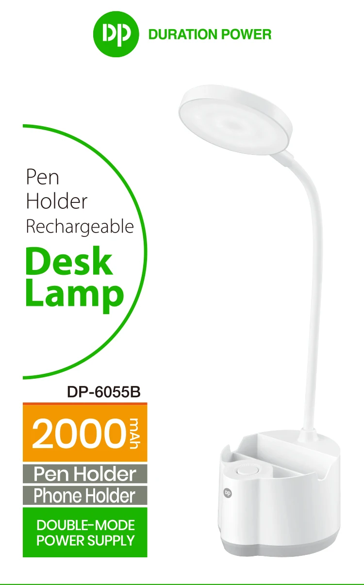New Design Modern Children Reading Led Desk Lamp Rechargeable Table Lamp with Pen Holder