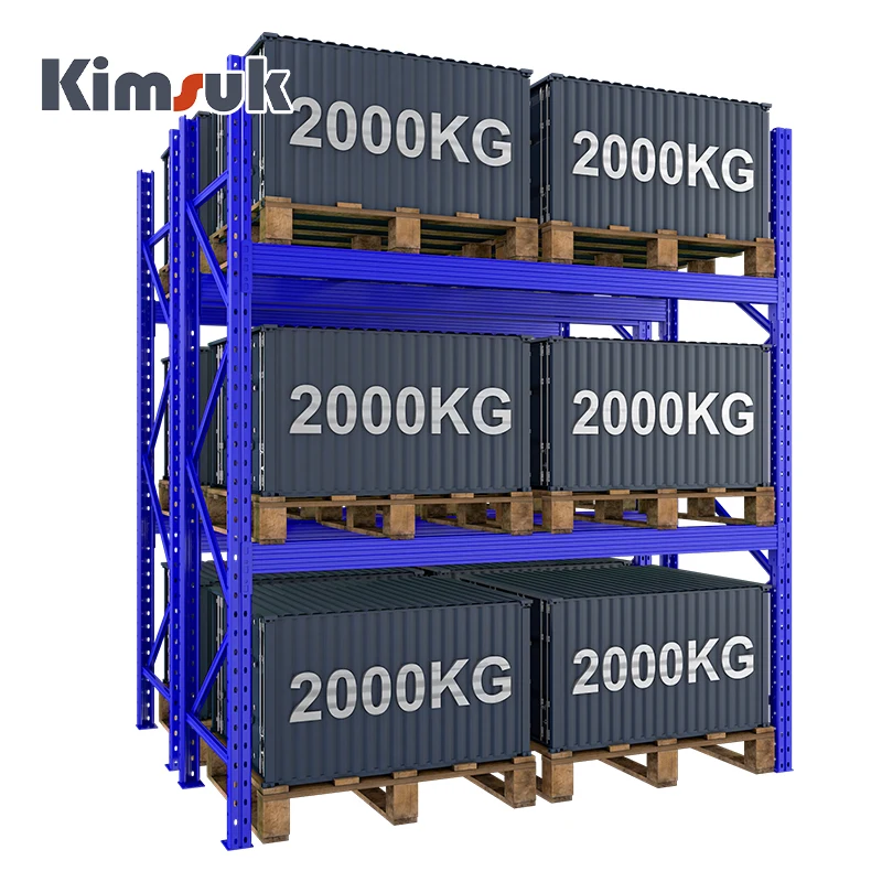 1000KG Heavy Duty Pallet Racking Industrial Warehouse Pallet Racking System Stacking Metal Pallet Racks