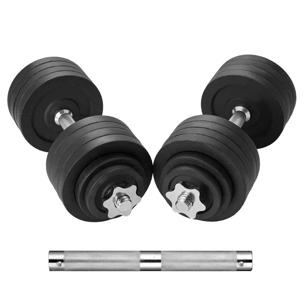 Black Painting Cast Iron Adjustable Dumbells Gym Equipment Dumbbell Set With Connector 40 50 65 105 To 200 Lbs