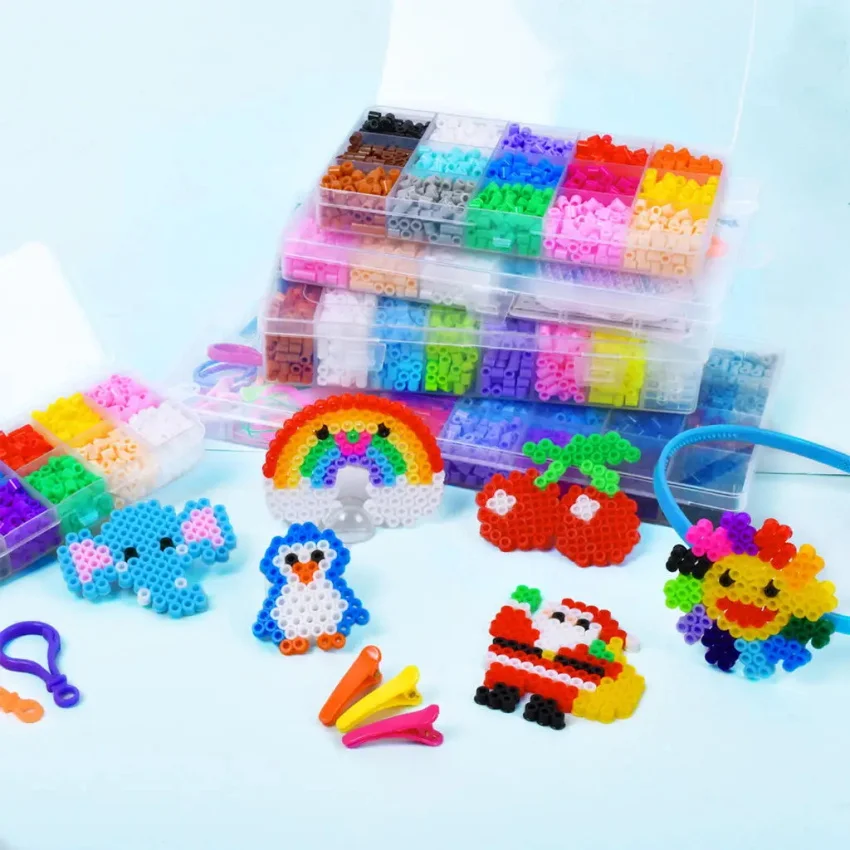 Wholesale 48 Colors Mixed Iron Beads Arts and Crafts Kit Bead Set for Diy