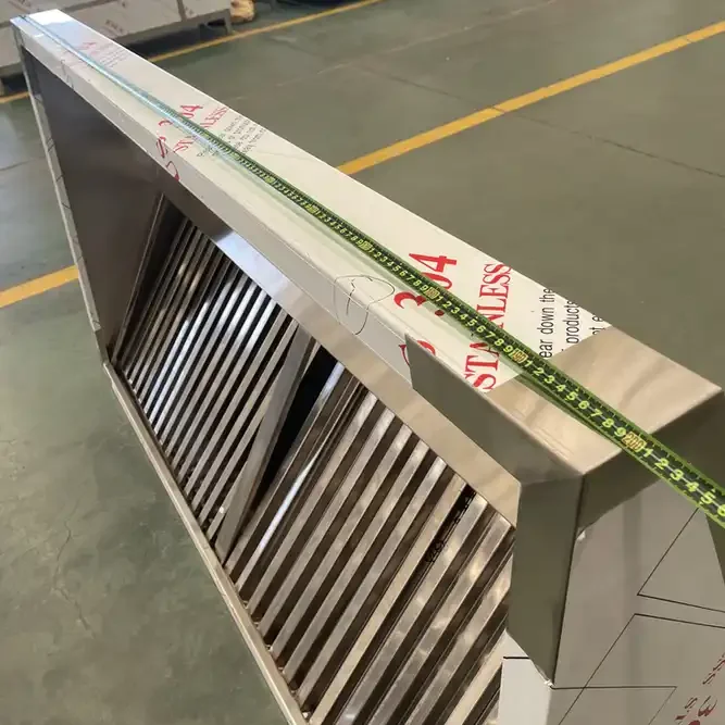 4 meter hood with 4 fan Restaurant Cooker Kitchen Extractor Hood Filter With Motor Commercial Stainless Steel Kitchen Range Hood