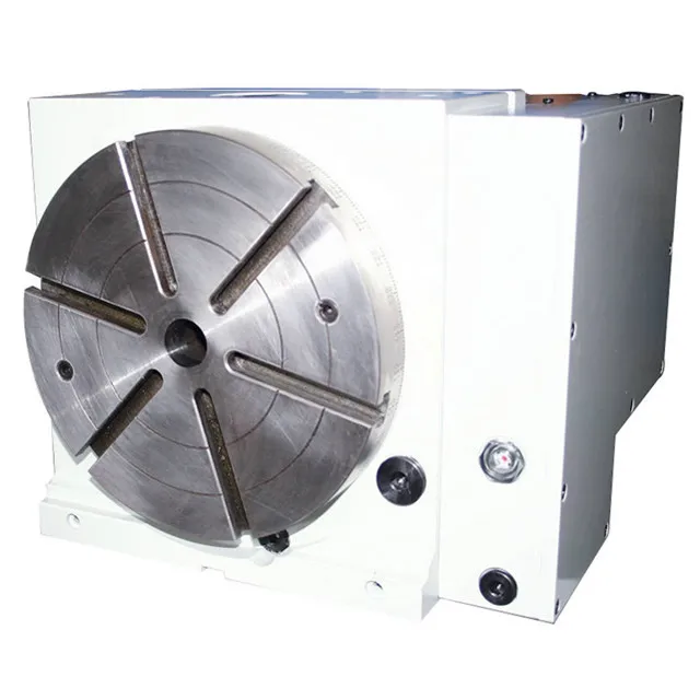
famous brand 8 inch Hor.&Vert.4th axis tilting motorized welding CNC index Rotary Table milling machine 