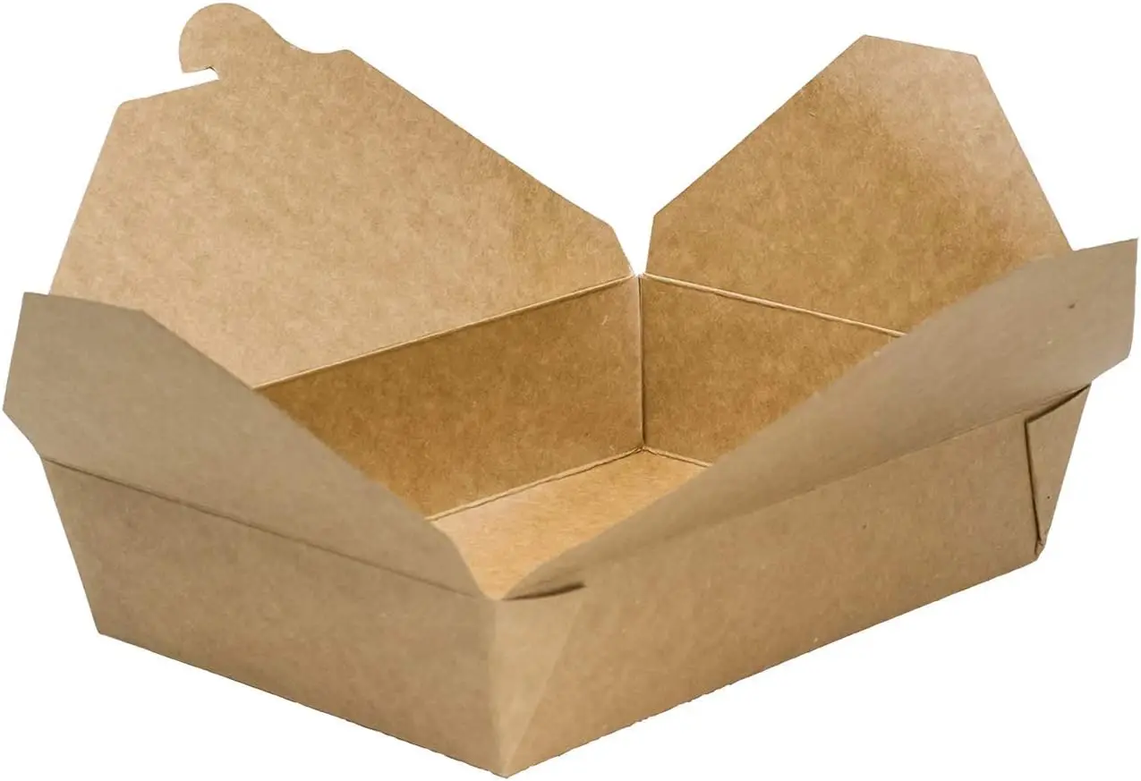 Food Grade Kraft Take-Out Boxes Wholesale Sturdy Take Away Boxes Take Away Food Container