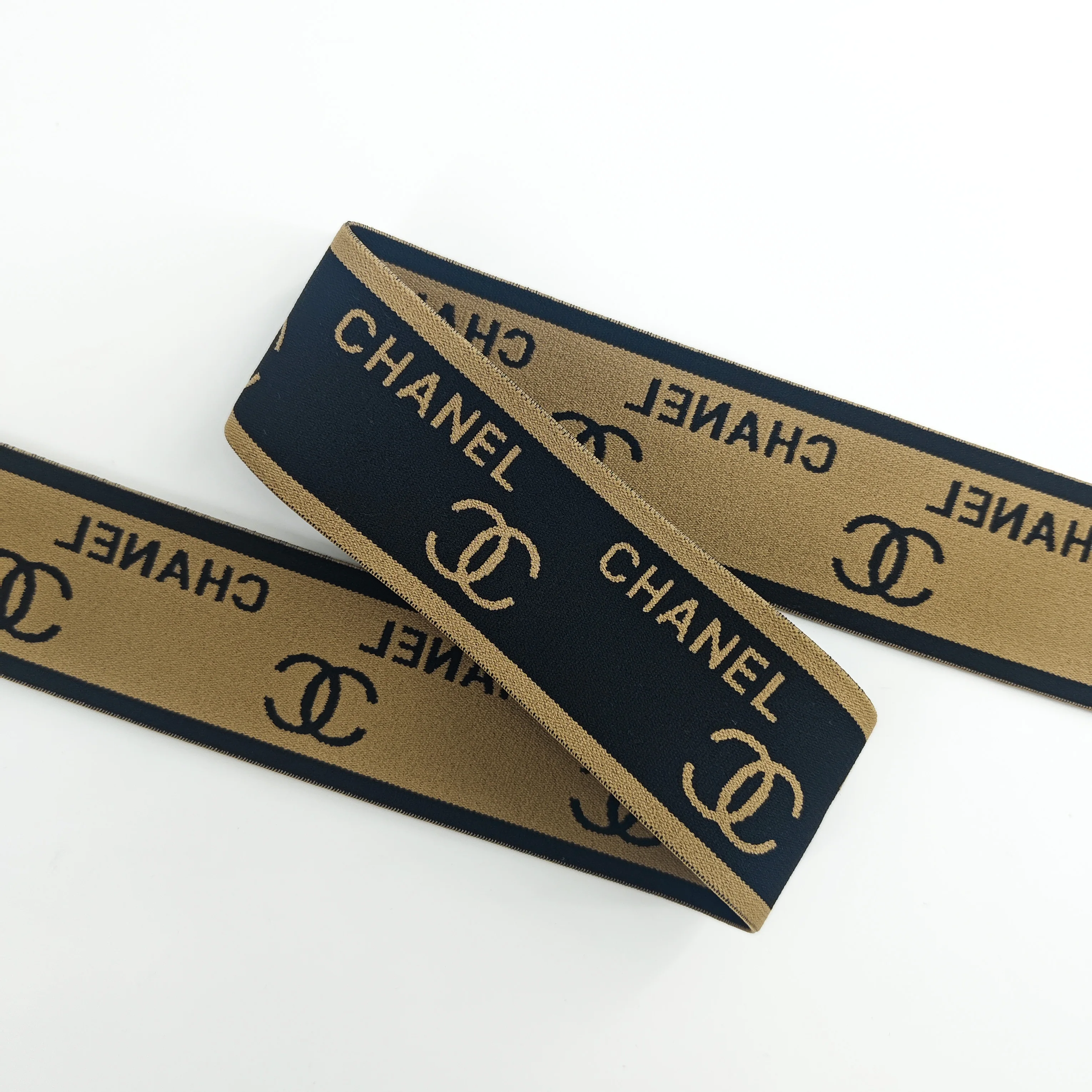 Free sample manufacturer custom logo nylon jacquard elastic band