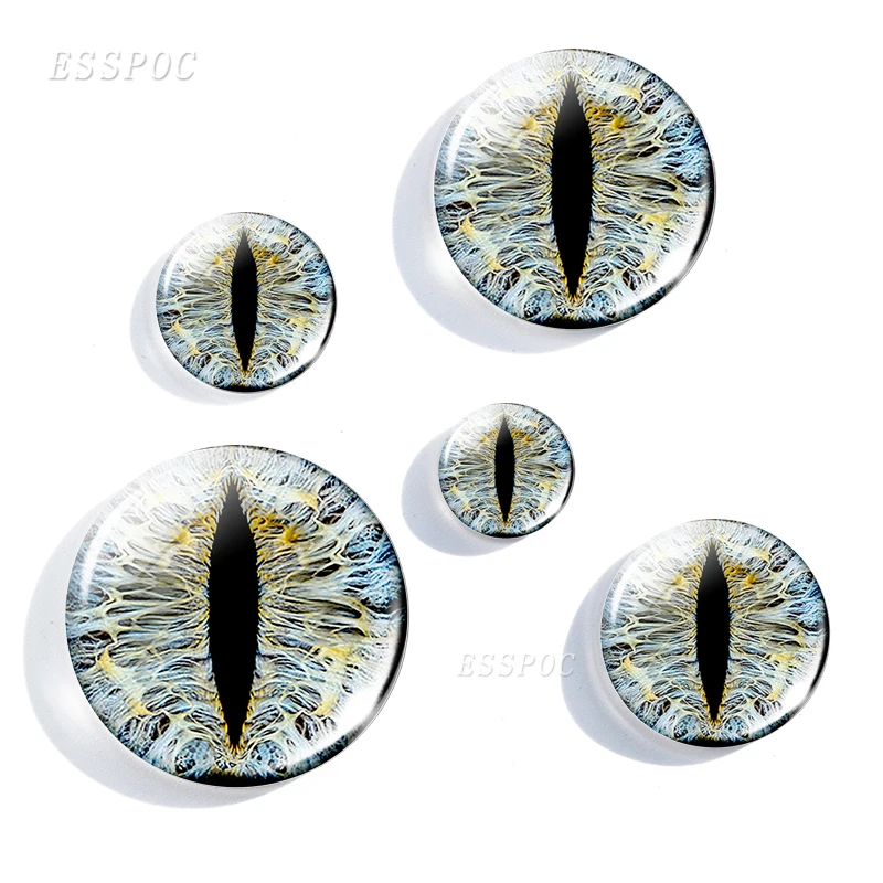 12MM/16MM/20MM/25MM/30MM DIY Glass Cabochon Evil Dragon Eyes Pendant Jewelry Findings Craft Supplies Creative Accessories