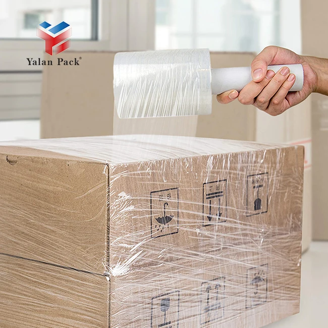 Factory Price Transparent Paper Tube Mini Packing Wrap Airport Luggage Packing Convenient Stretch Film