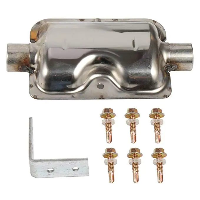 OkyRie 24mm Parking Air Heater Exhaust Muffler Diesel Parking Heater Muffler Pipe Clamp Exhaust Pipe Muffler Silencer