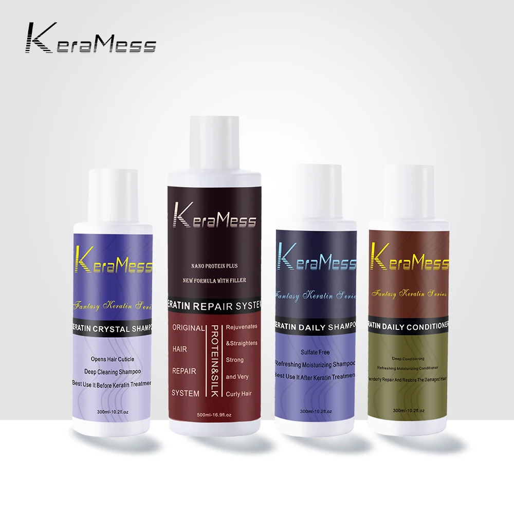 Daily Use Bio Keratin Straightening Sulfate Free Keratin Shampoo And Conditioner With Protein And Keratin
