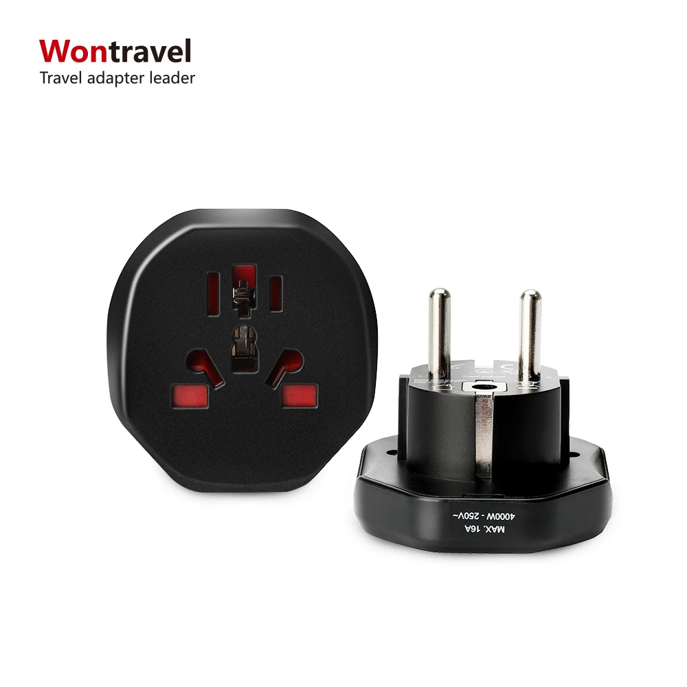 
UK To EURO Plug Adapter 13A 2 Round Pin EU Power Converter European Travel Plug Adaptor 
