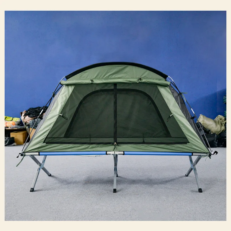 Hot Sale Automatic One Man Tent Cot Off Ground Popup Double Fishing Tactics Cot Tent Camp Bed Tent