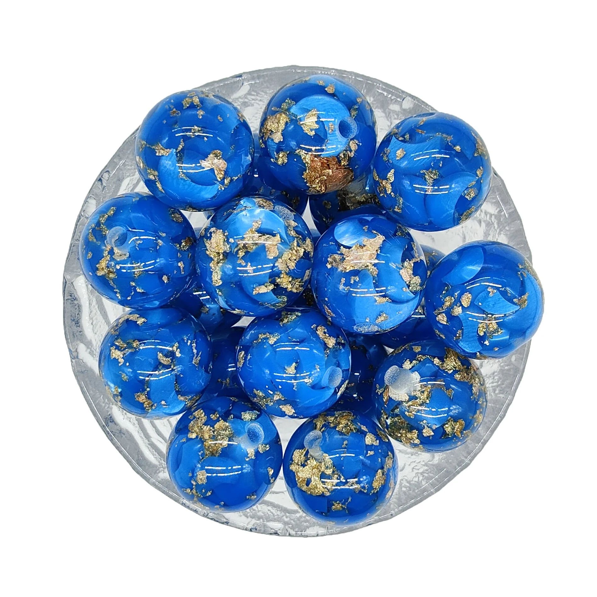 Bulk Wholesales Large Colorful 20mm Pearlescent Resin Shiny Glitter Beads Chunky Bubblegum Acrylic beads for Kids Jewelry Making