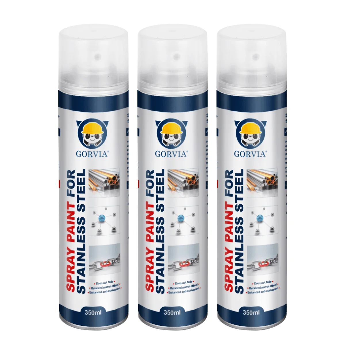 350ML Manufacturer Multi-color Chrome Spray Paint for Stainless Steel