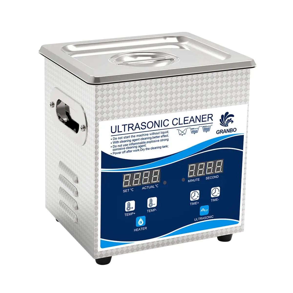 Ultrasonic Cleaning Machine Digital 1.3L 120W Cleaner for All Small Industrial Parts and Jewelry Household Washer