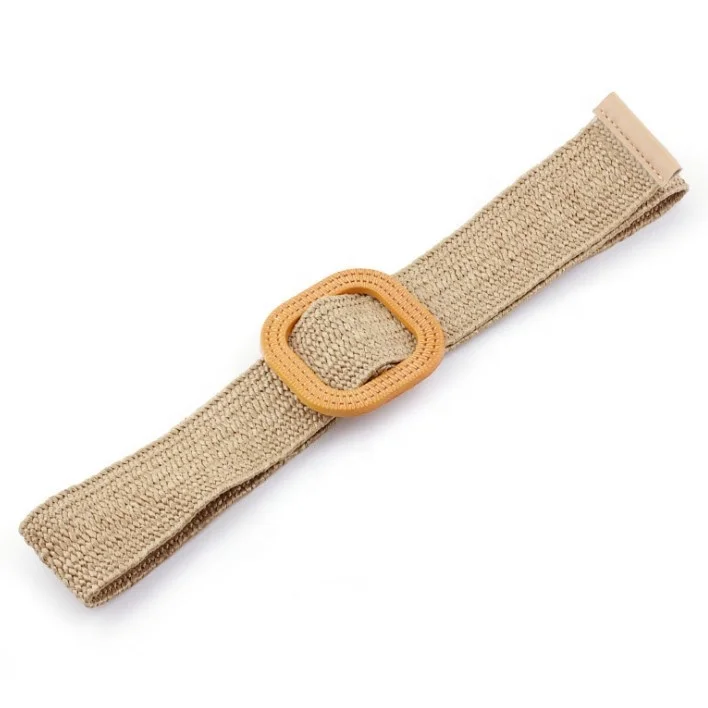Fashion REACH PP Straw Handmade Resin Round braided Belt