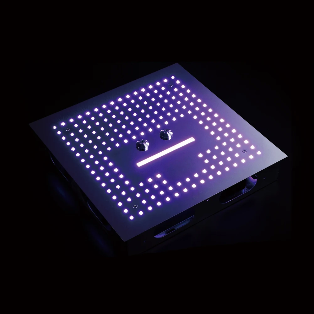 five functions thermostatic shower mixer valve Led shower faucet set