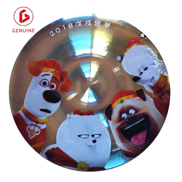 Wholesale custom vinyl self adhesive 3d holographic logo security sticker