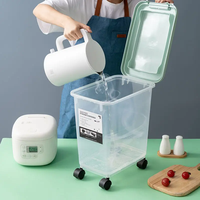 Rice Moisture-proof Insect-proof  Kitchen Storage Pet Ration Bucket made in China