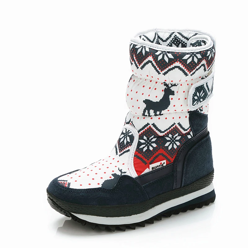 Новинка, Нескользящие Детские Зимние теплые уличные меховые сапоги для мальчиков и девочек