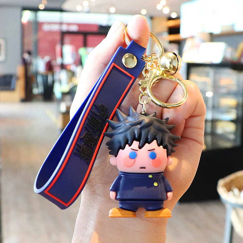 High quality New Anime 5 styles Q version creative cartoon car schoolbag pendant Chain Key Chain Jujutsu Kaisen Itadori Yuji